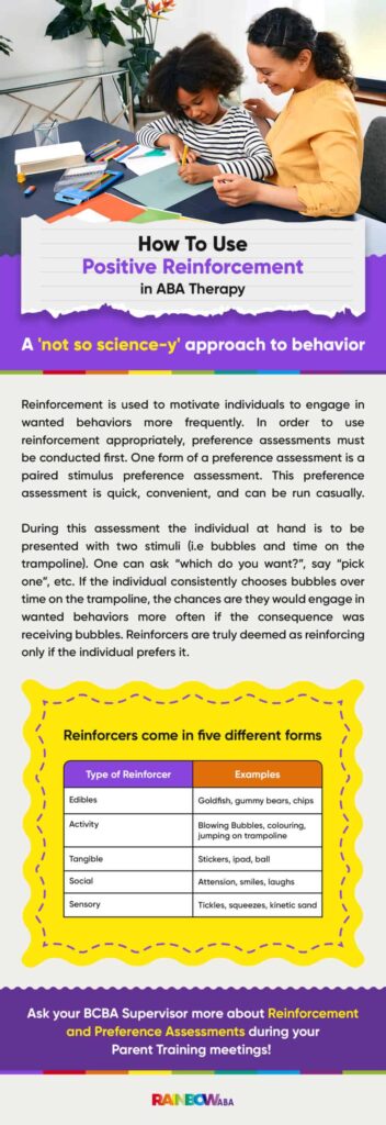 Using Positive Reinforcement in ABA Therapy