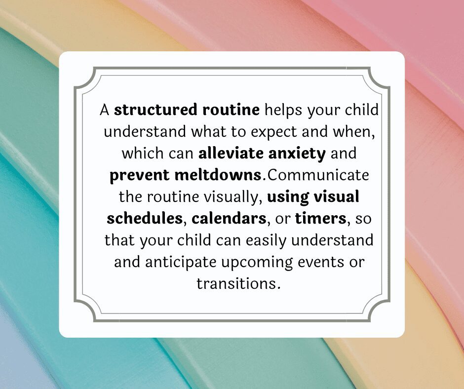 benefits of structure routine for autism