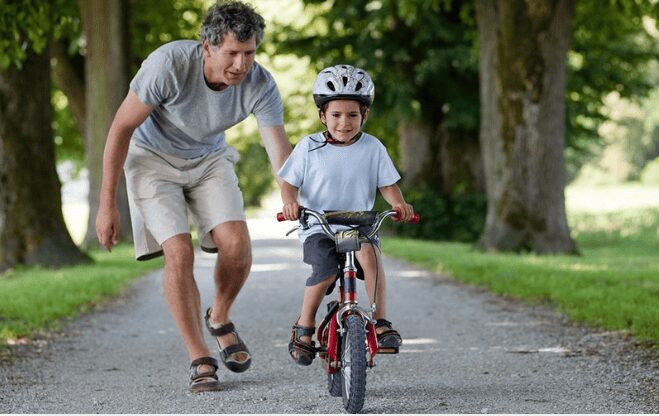 child with autism learn to ride a bike